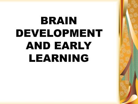 BRAIN DEVELOPMENT AND EARLY LEARNING. Teratogens Definition: environmental substance causing prenatal damage Examples: prescription and non- prescription.