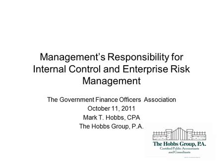 The Government Finance Officers Association