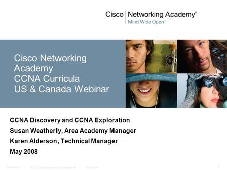 Cisco Networking Academy CCNA Curricula US & Canada Webinar