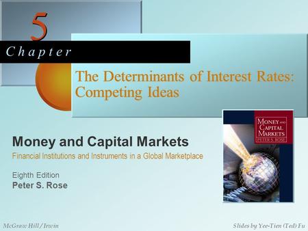 Money and Capital Markets 5 5 C h a p t e r Eighth Edition Financial Institutions and Instruments in a Global Marketplace Peter S. Rose McGraw Hill / IrwinSlides.