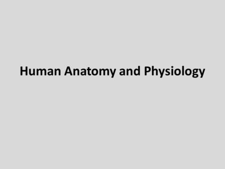 Human Anatomy and Physiology. 1. Anatomy - study of the structures and parts of the body 2. Physiology – study of how the body and its parts work or function.