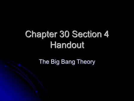 Chapter 30 Section 4 Handout