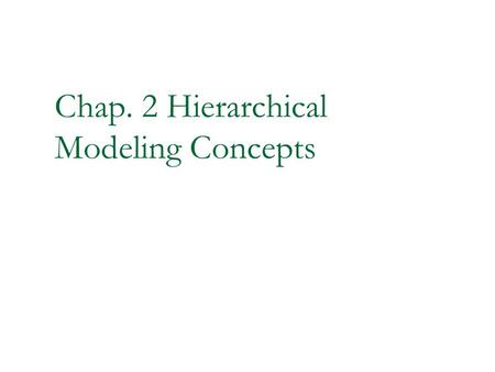 Chap. 2 Hierarchical Modeling Concepts. 2 Hierarchical Modeling Concepts Design Methodologies 4-bit Ripple Carry Counter Modules Instances Components.