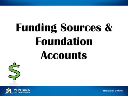Funding Sources & Foundation Accounts. Fund Types General Operating (40xxxx, 41xxxx, 4Axxxx, 4Sxxxx) Restricted (42xxxx, 4Wxxxx) Designated (43xxxx) Auxiliary.