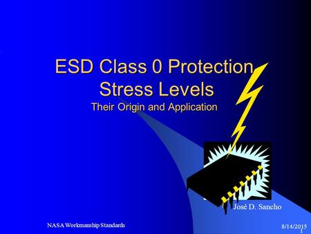 ESD Class 0 Protection Stress Levels Their Origin and Application