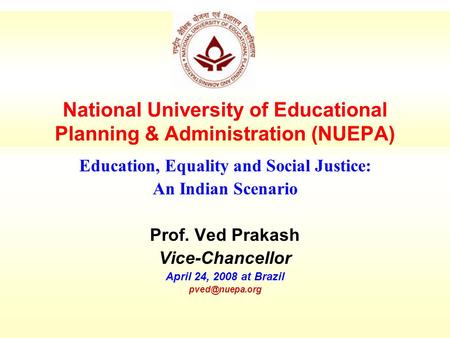 National University of Educational Planning & Administration (NUEPA)