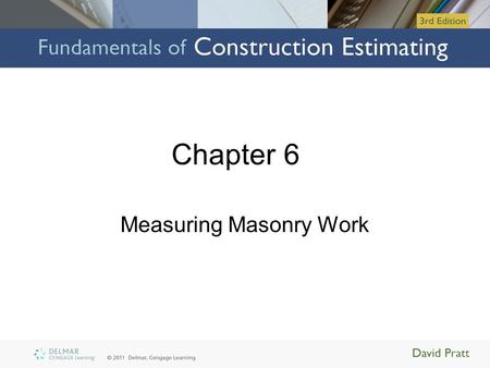 Measuring Masonry Work