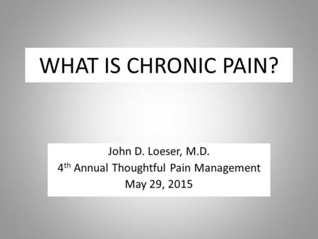 4th Annual Thoughtful Pain Management