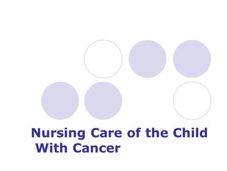 Nursing Care of the Child With Cancer. Neoplasia Cell growth in cancerous tissue proliferates in disorderly and chaotic ways Neoplasm- literally “new.