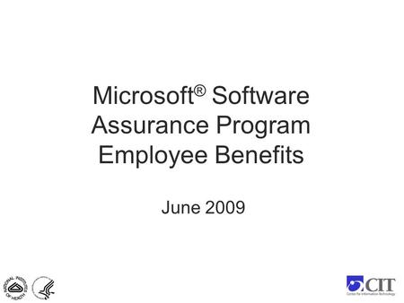Microsoft® Software Assurance Program Employee Benefits