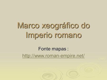 Marco xeográfico do Imperio romano
