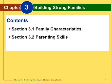 3 Contents Chapter Building Strong Families