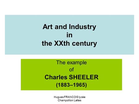 Art and Industry in the XXth century