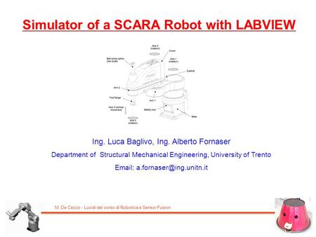 Simulator of a SCARA Robot with LABVIEW