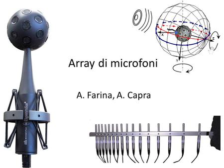 Array di microfoni A. Farina, A. Capra.