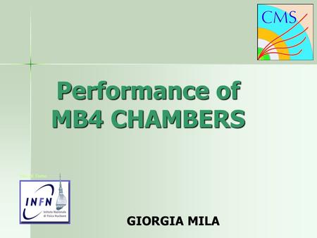 Performance of MB4 CHAMBERS GIORGIA MILA Sez. di Torno.