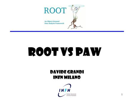 1 ROOT vs PAW Davide Grandi INFN Milano. 2 Summary AMS Computing Meeting june 10th 2002 Davide Grandi INFN Milano ROOT and NT file size (different compressions.
