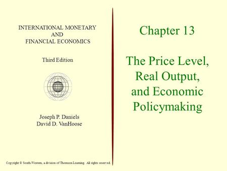 Chapter 13 The Price Level, Real Output, and Economic Policymaking