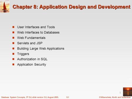 Chapter 8: Application Design and Development