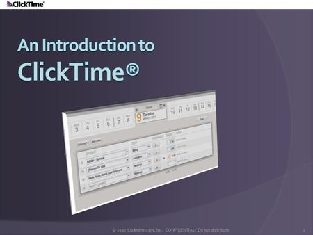 An Introduction to ClickTime®