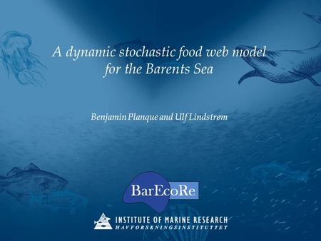 A dynamic stochastic food web model for the Barents Sea Benjamin Planque and Ulf Lindstrøm.
