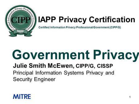 Government Privacy IAPP Privacy Certification