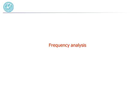 Frequency analysis.