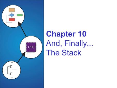 Chapter 10 And, Finally... The Stack. Copyright © The McGraw-Hill Companies, Inc. Permission required for reproduction or display. 10-2 Stack: An Abstract.