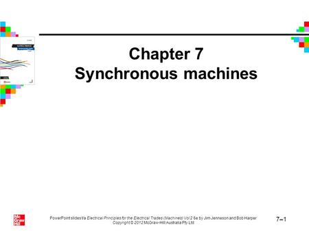 Chapter 7 Synchronous machines