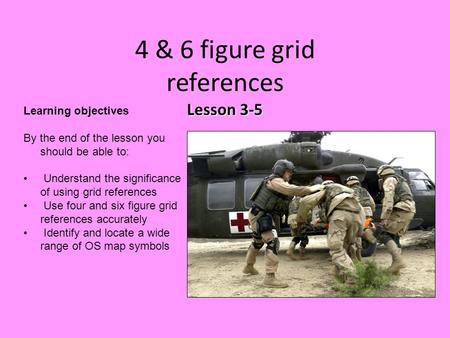 4 & 6 figure grid references Lesson 3-5