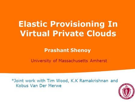 Elastic Provisioning In Virtual Private Clouds