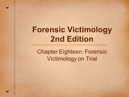 Forensic Victimology 2nd Edition