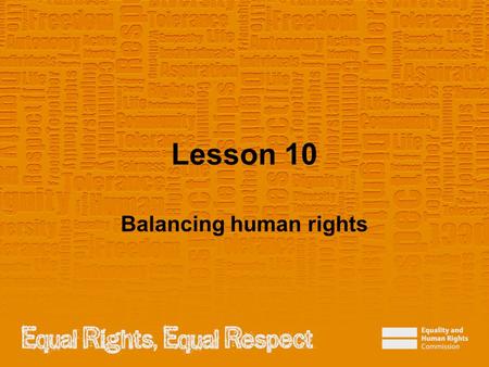 Balancing human rights
