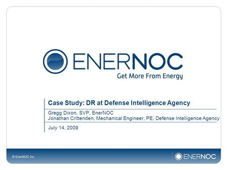 Case Study: DR at Defense Intelligence Agency