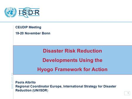 Disaster Risk Reduction Developments Using the