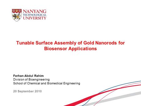 Tunable Surface Assembly of Gold Nanorods for Biosensor Applications