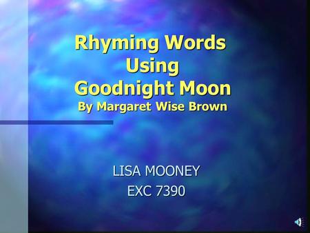 Rhyming Words Using Goodnight Moon