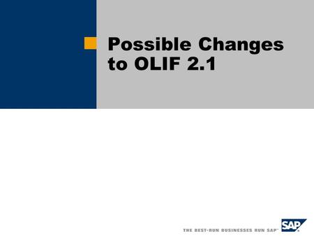 Possible Changes to OLIF 2.1. General Issues Japanese.