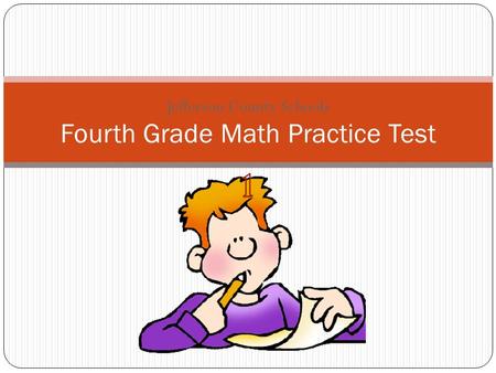 Fourth Grade Math Practice Test