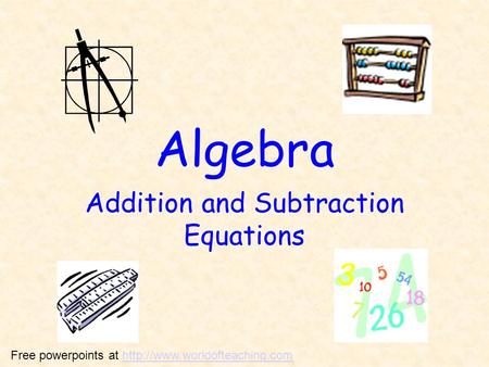 Addition and Subtraction Equations