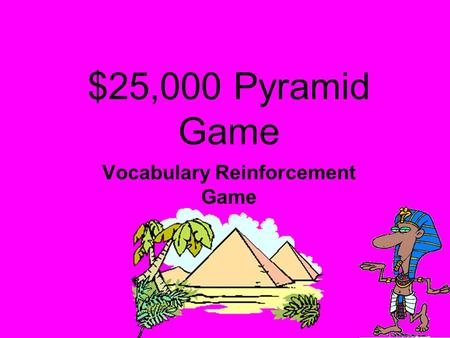 Vocabulary Reinforcement Game