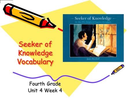 Seeker of Knowledge Vocabulary