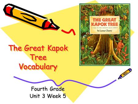 The Great Kapok Tree Vocabulary