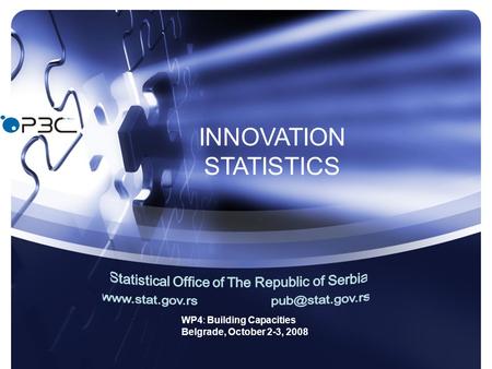 WP4: Building Capacities Belgrade, October 2-3, 2008 INNOVATION STATISTICS.
