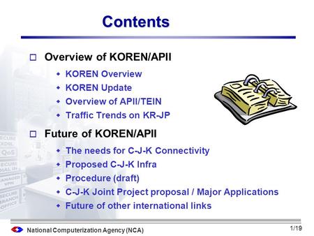 National Computerization Agency (NCA) Future of KOREN/APII October 31, 2003 Byun, Sang-Ick / NCA