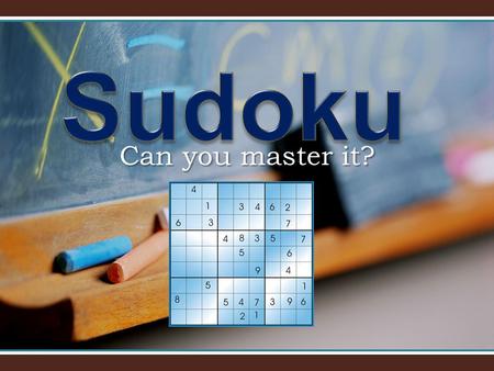 Can you master it?. Sudoku Hype Sudoku is a logic-based number placement puzzle. The objective is to fill a 9×9 grid so that each column, each row, and.