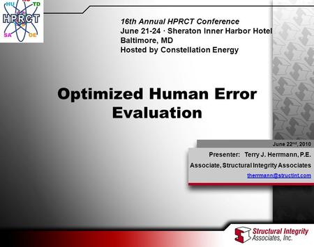 Optimized Human Error Evaluation