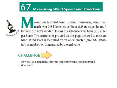 KEY VOCABULARY Anemometer Wind vane. KEY VOCABULARY Anemometer Wind vane.
