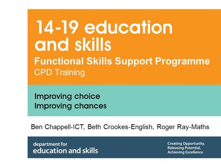 Functional Skills Support Programme