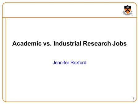 Academic vs. Industrial Research Jobs